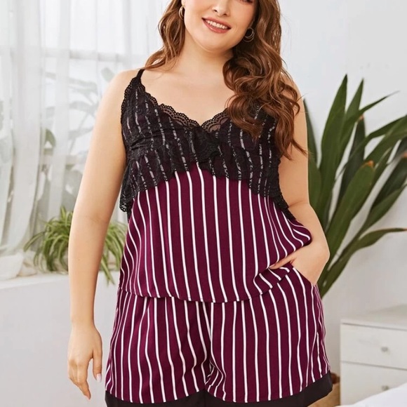 Cami Top & Shorts & Robe Set - Picture 2 of 5